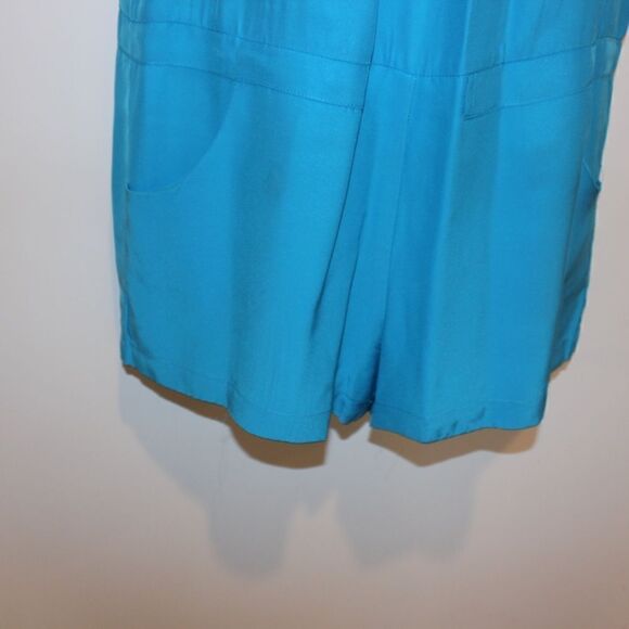 Amanda Uprichard Silk Blue Jumpsuit Romper Women Size S Small - Picture 7 of 12